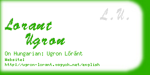 lorant ugron business card