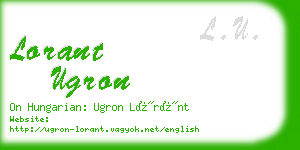 lorant ugron business card